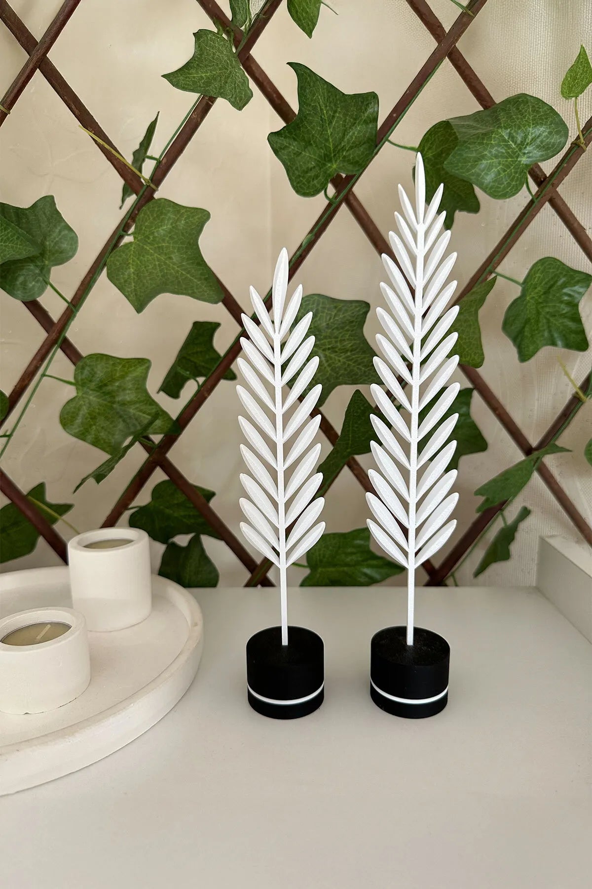 Modern Minimalist Doğa Temalı Yaprak Seti