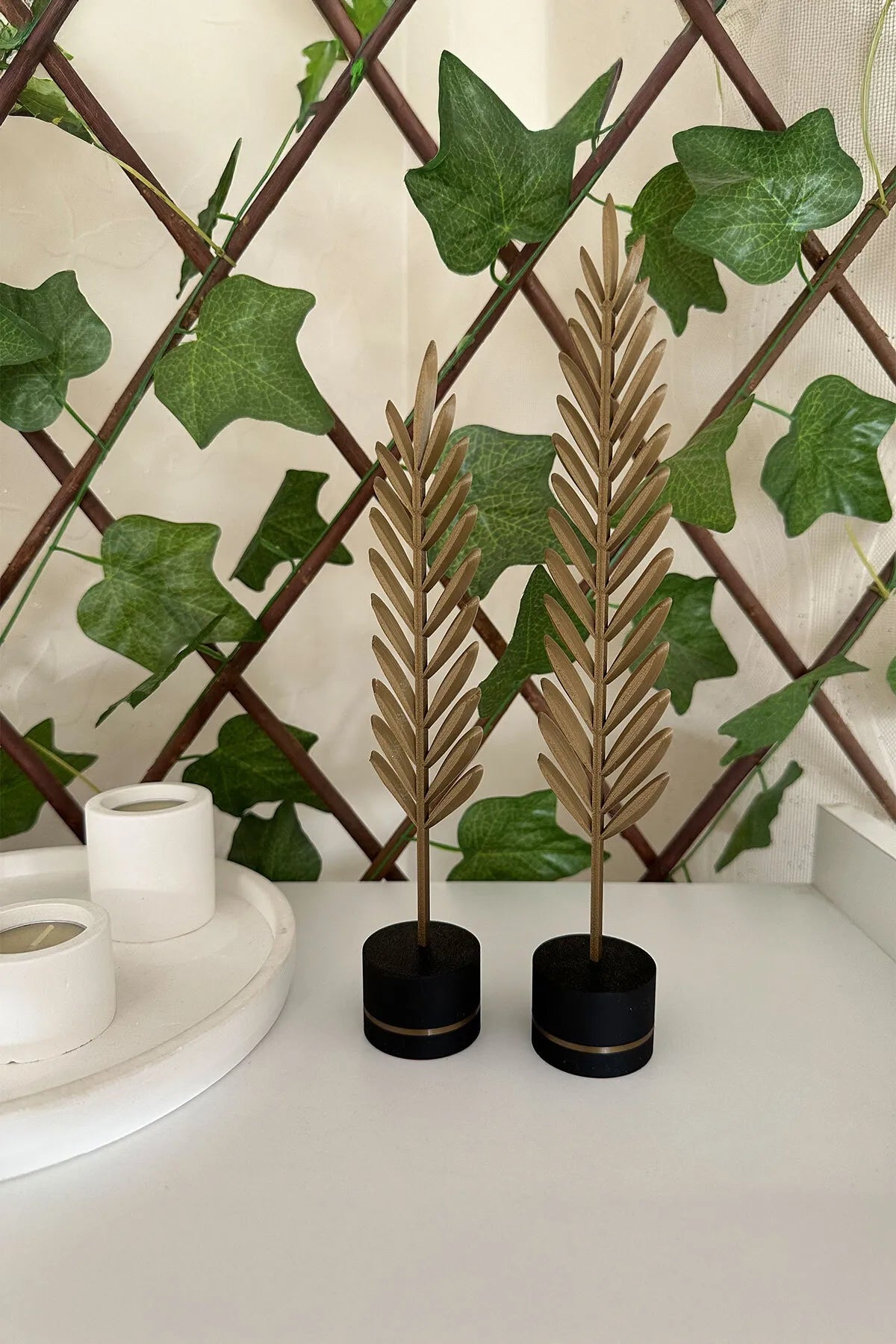 Modern Minimalist Doğa Temalı Yaprak Seti