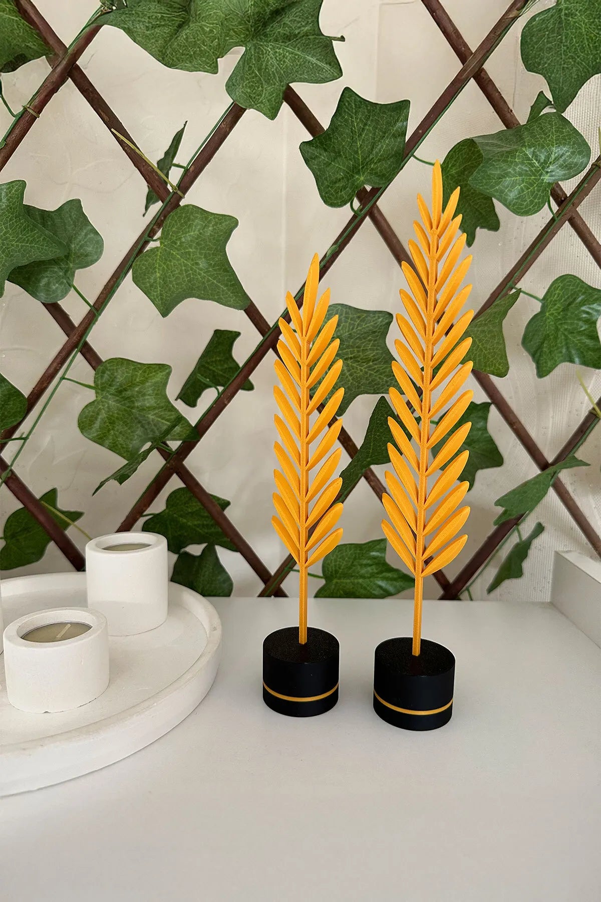 Modern Minimalist Doğa Temalı Yaprak Seti