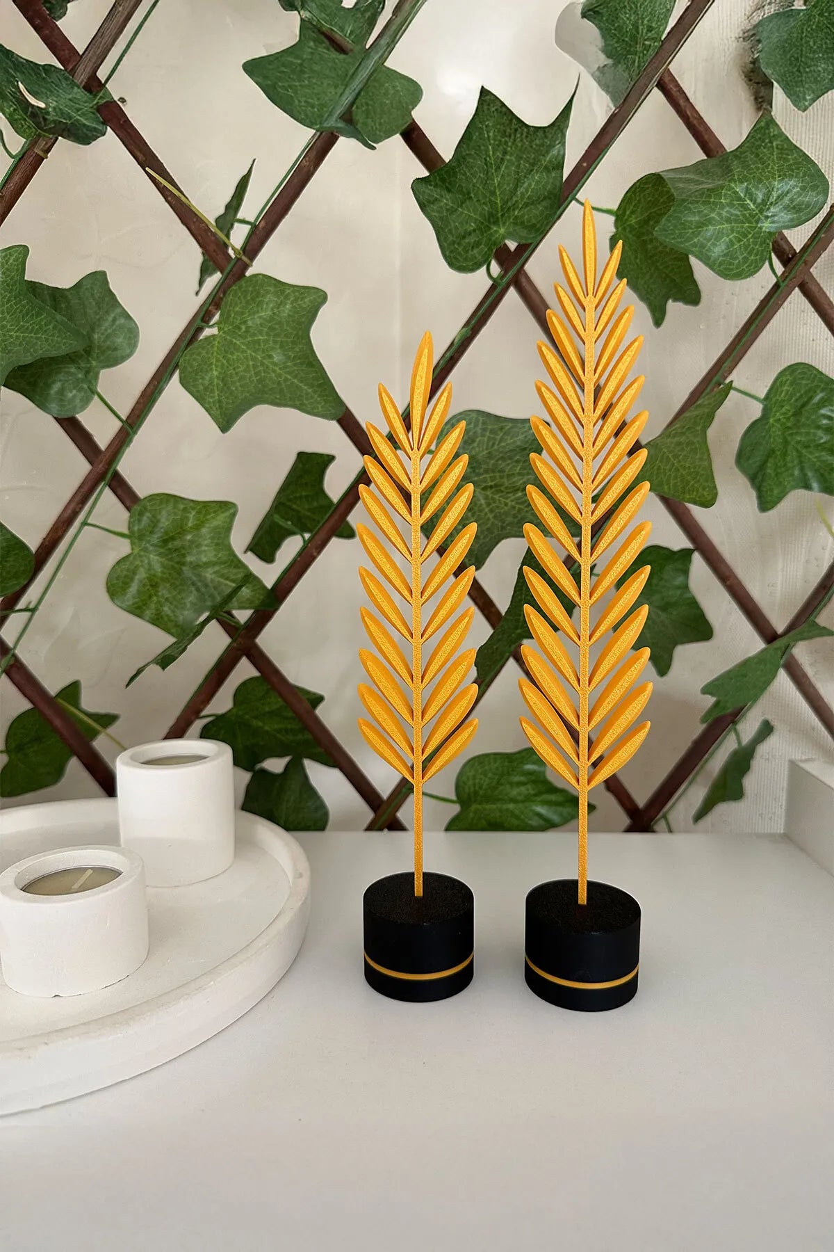 Modern Minimalist Doğa Temalı Yaprak Seti