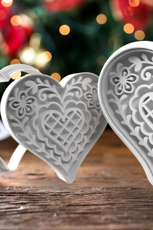 Kalp Desenli Kurabiye ve Oyun Hamuru Kalıbı – Romantik Kalıp