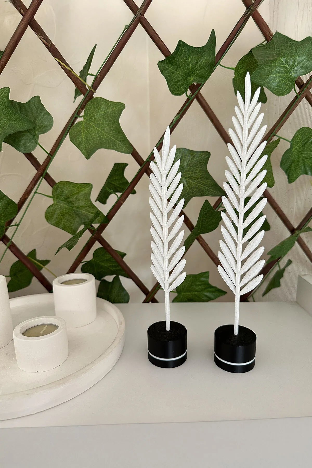 Modern Minimalist Doğa Temalı Yaprak Seti