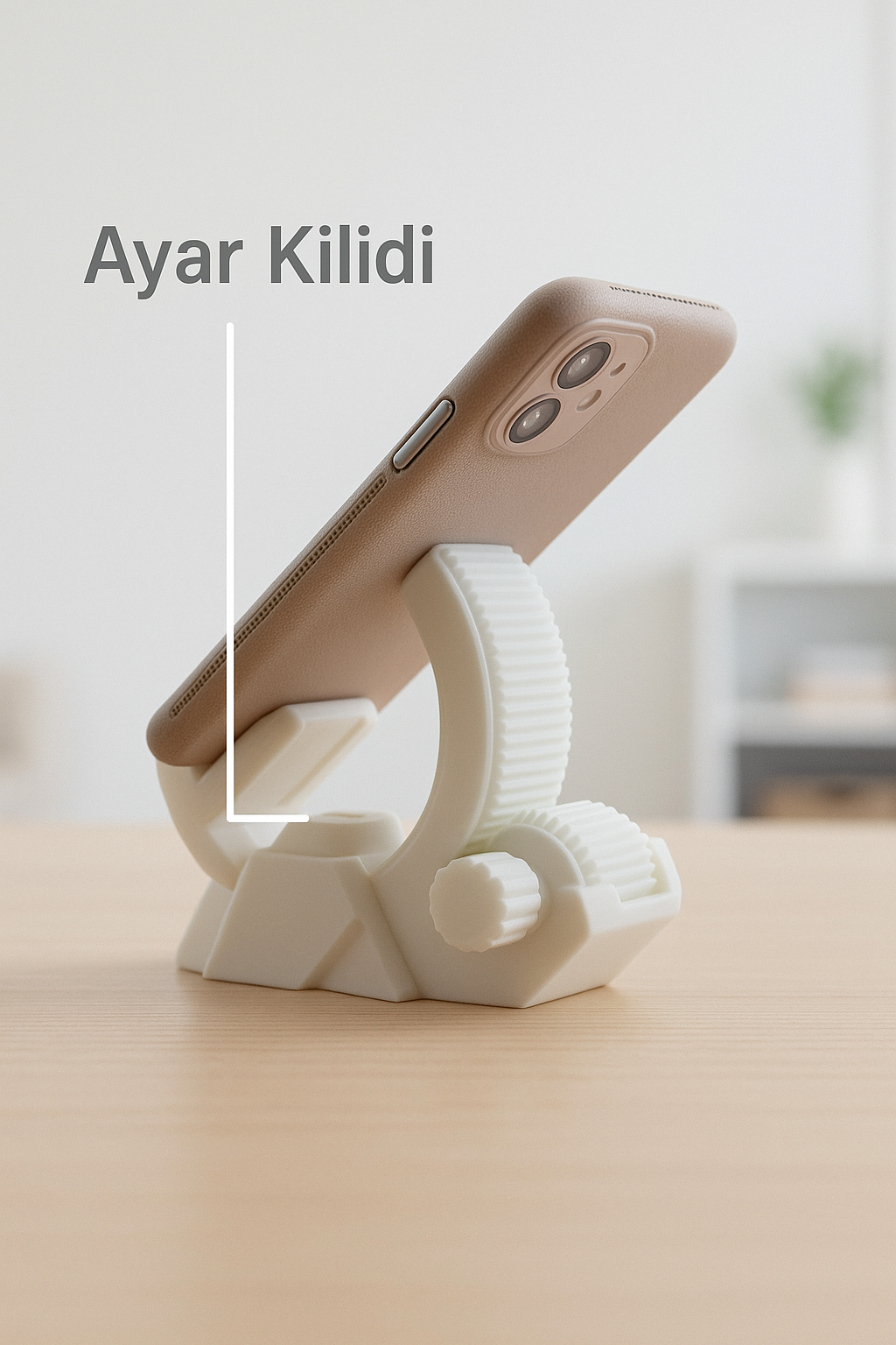Masaüstü Telefon Standı - Eğimli Ayarlanabilir Ergonomik Telefon Tutucu