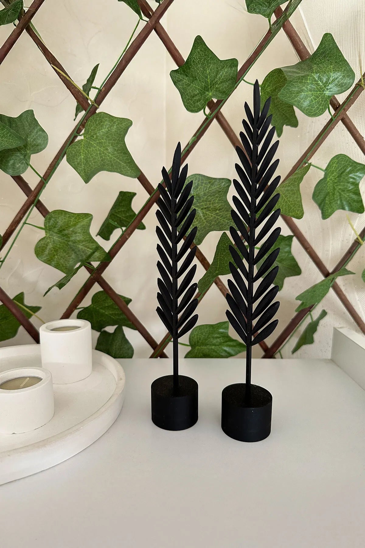 Modern Minimalist Doğa Temalı Yaprak Seti