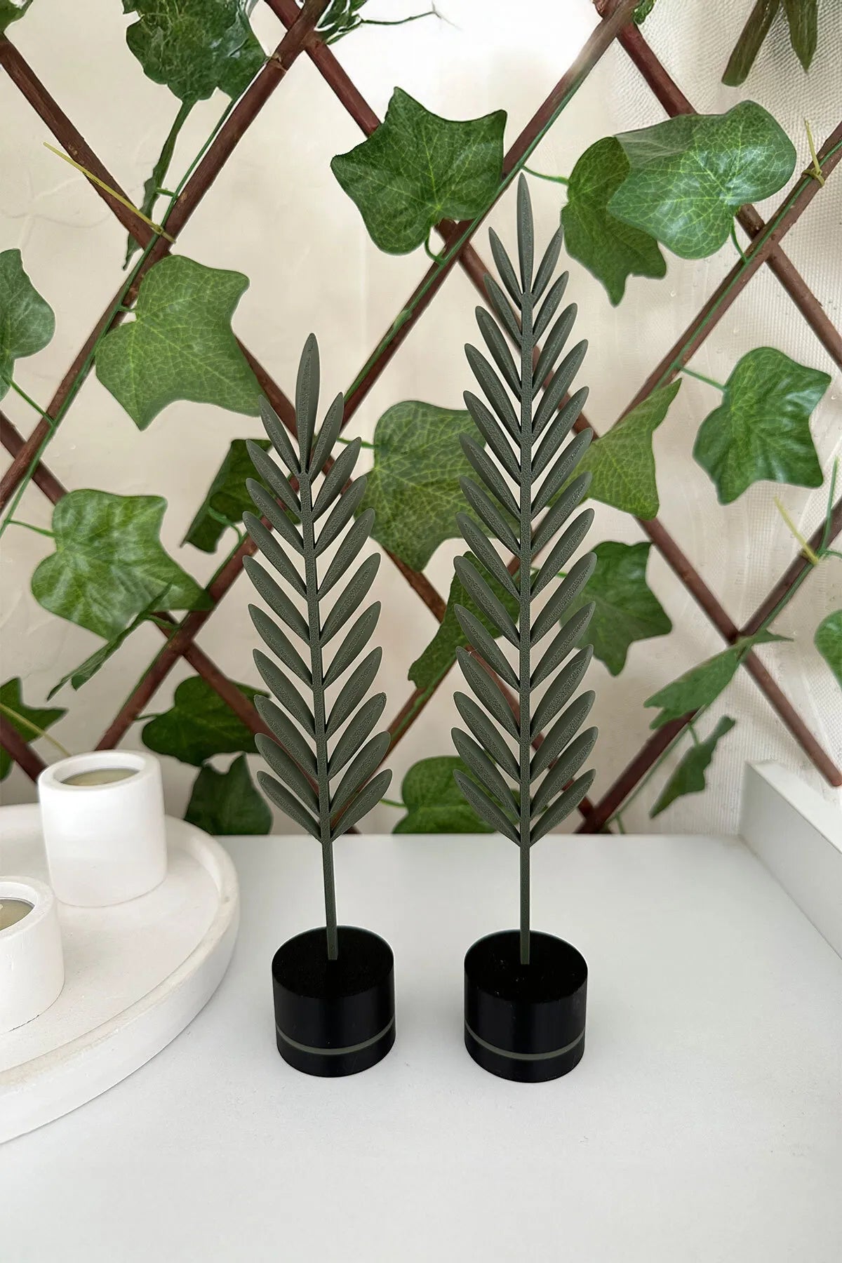 Modern Minimalist Doğa Temalı Yaprak Seti