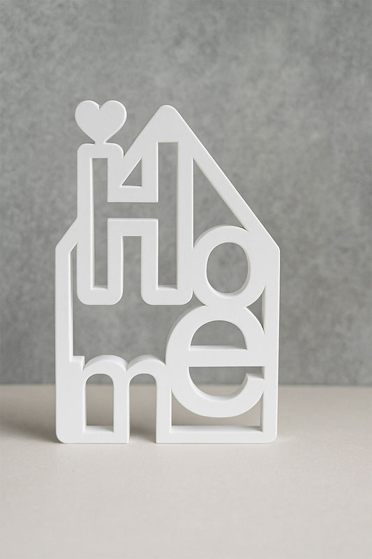Home Temalı Dekoratif Figür – Kalpli Çatı Tasarımı